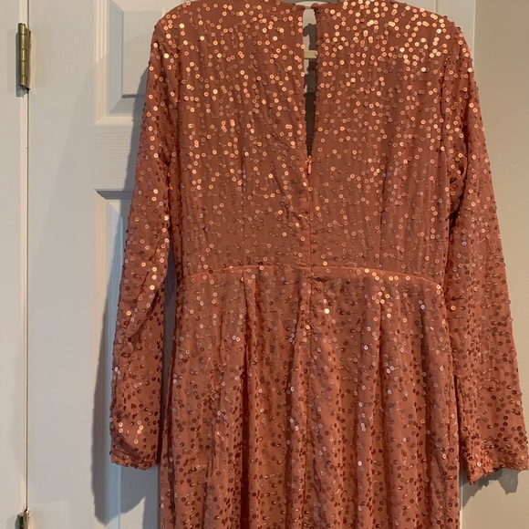 Long Sequins gown! Mauve/dark pink size XL - Picture 6 of 6